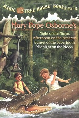 Immagine del venditore per Magic Tree House Boxed Set, Books 5-8: Night of the Ninjas, Afternoon on the Amazon, Sunset of the Sabertooth, and Midnight on the Moon by Mary Pope Osborne [Paperback ] venduto da booksXpress