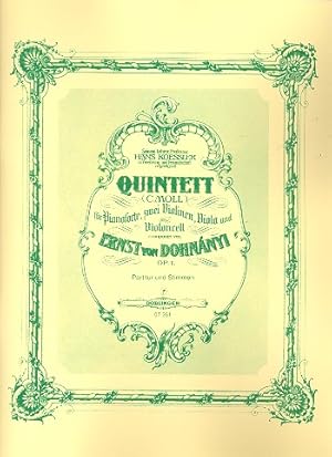 Bild des Verkufers fr Quintett op.1 fr Klavier und Streichquartett zum Verkauf von moluna