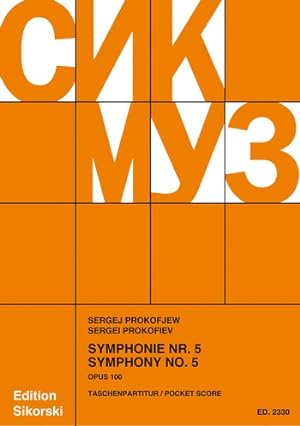 Bild des Verkufers fr Sinfonie Nr.5 op.100 fr Orchester Studienpartitur zum Verkauf von moluna