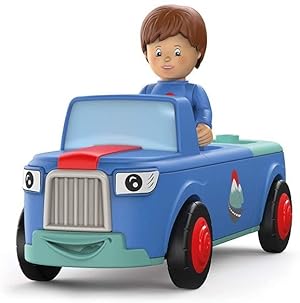 SIKU 0103 - Toddys, Mio Mounty, Spielzeugauto mit Rückziehmotor und Spielfigur, blau/türkis