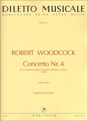 Bild des Verkufers fr Concerto Nr.4 fr 2 Sopranblockfloeten, Streicher und Bc, Partitur und Stimmen zum Verkauf von moluna