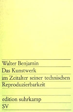 Imagen del vendedor de Das Kunstwerk im Zeitalter seiner technischen Reproduzierbarkeit. (Nr. 28) a la venta por books4less (Versandantiquariat Petra Gros GmbH & Co. KG)