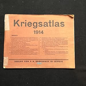 Bild des Verkufers fr Kriegsatlas 1914 zum Verkauf von ANTIQUARIAT Franke BRUDDENBOOKS