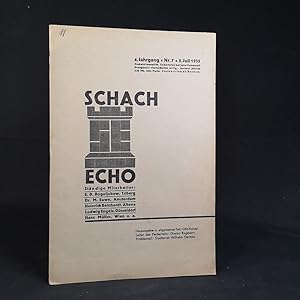 Imagen del vendedor de Schach-Echo. 4. Jahrgang 1935. Nummer 7. a la venta por ANTIQUARIAT Franke BRUDDENBOOKS
