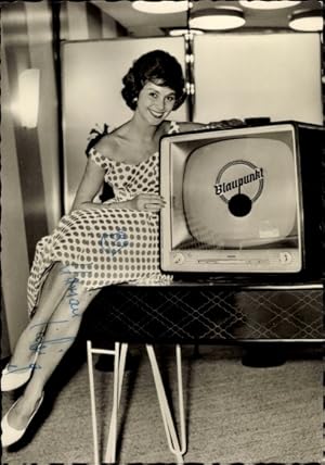 Ansichtskarte / Postkarte Model Marion Liebig, Miss Hessen 1959, Blaupunkt Fernseher
