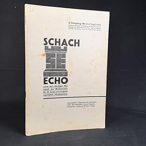 Imagen del vendedor de Schach-Echo. 5. Jahrgang 1936. Nummer 9. a la venta por ANTIQUARIAT Franke BRUDDENBOOKS