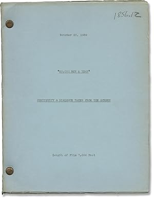 Bild des Verkufers fr 20,000 Men a Year (Original post-production screenplay for the 1939 film) zum Verkauf von Royal Books, Inc., ABAA