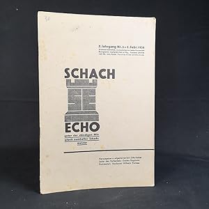 Imagen del vendedor de Schach-Echo. 7. Jahrgang 1938. Nummer 2. a la venta por ANTIQUARIAT Franke BRUDDENBOOKS