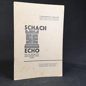 Imagen del vendedor de Schach-Echo. 7. Jahrgang 1938. Nummer 8. a la venta por ANTIQUARIAT Franke BRUDDENBOOKS