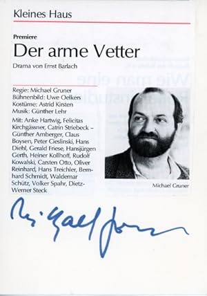 Foto Regisseur Michael Gruner, Der arme Vetter, Autogramm