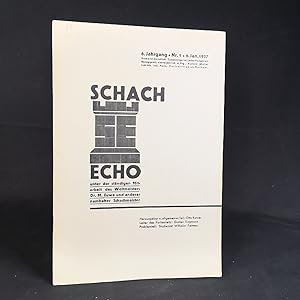 Imagen del vendedor de Schach-Echo. 6. Jahrgang 1937. Nummer 1. a la venta por ANTIQUARIAT Franke BRUDDENBOOKS