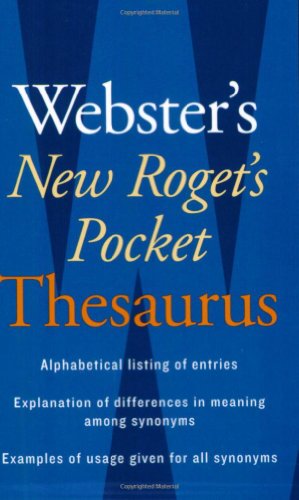Seller image for Webster's New Roget's Pocket Thesaurus [Paperback ] for sale by booksXpress