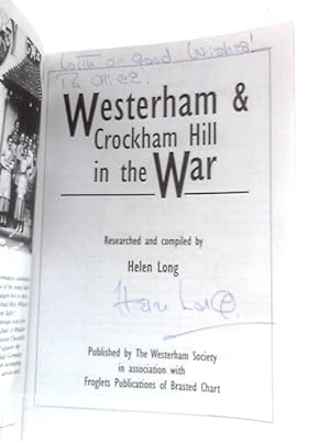 Imagen del vendedor de Westerham & Crockham Hill in the War a la venta por World of Rare Books
