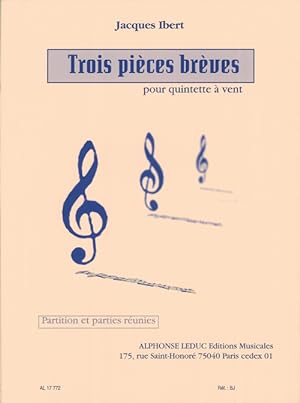 Bild des Verkufers fr 3 pices brves pour flte, hautbois, clarinette, cor, basson partition et parties zum Verkauf von moluna