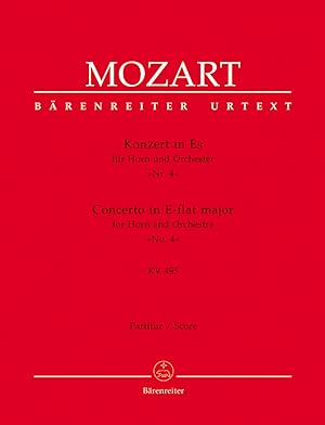 Bild des Verkufers fr Konzert Es-Dur Nr.4 KV495 fr Horn und Orchester Partitur zum Verkauf von moluna