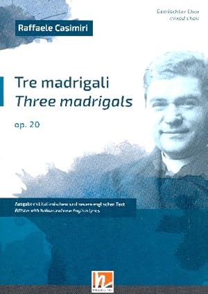Bild des Verkufers fr 3 Madrigals op.20 for mixed chorus a cappella score (en/it) zum Verkauf von moluna