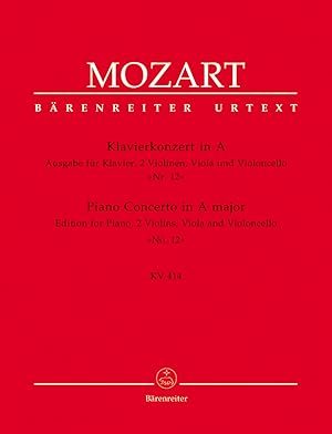 Bild des Verkufers fr Konzert A-Dur KV414 fr Klavier und Orchester fr Klavier und Streichquartett zum Verkauf von moluna