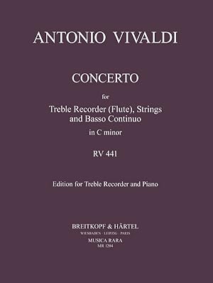 Bild des Verkufers fr Concerto in c Minor RV441 (P.440) for treble recorder and piano zum Verkauf von moluna