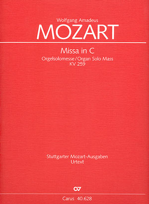 Bild des Verkufers fr Missa C-Dur KV259 fr Soli, Chor und Orchester Partitur zum Verkauf von moluna