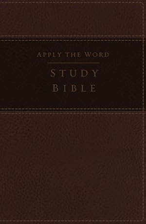 Bild des Verkufers fr NKJV, Apply the Word Study Bible, Large Print, Leathersoft, Brown, Indexed, Red Letter Edition: Live in His Steps by Thomas Nelson [Imitation Leather ] zum Verkauf von booksXpress