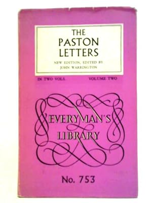 Imagen del vendedor de The Paston Letters: Volume II a la venta por World of Rare Books
