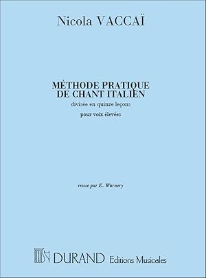 Bild des Verkufers fr Mthode de pratique de chant italien pour voix leve et piano (en/fr) zum Verkauf von moluna