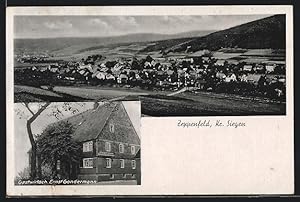 Ansichtskarte Zeppenfeld, Gasthaus von E. Gondermann, Totalansicht vom Ort