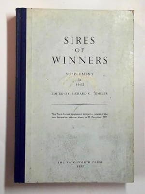 Seller image for Sires of winners: supplement for 1952 for sale by Cotswold Internet Books