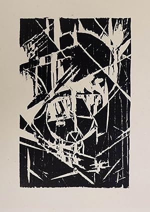 Holzschnitt "Abstrakte Komposition" aus Paul Erich Küppers "Das Kestnerbuch". Hannover 1919, 19 x...