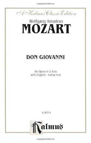 Immagine del venditore per Don Giovanni: Italian, English Language Edition, Vocal Score (Kalmus Edition) (Italian Edition) [Soft Cover ] venduto da booksXpress