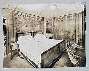 Cabine de l'Appartement de Grand Luxe - SS PARIS Compagnie Générale Transatlantique - photographi...