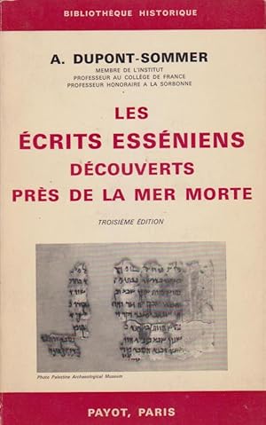 Immagine del venditore per Les crits essniens dcouverts prs de la mer morte venduto da Librairie du Bacchanal