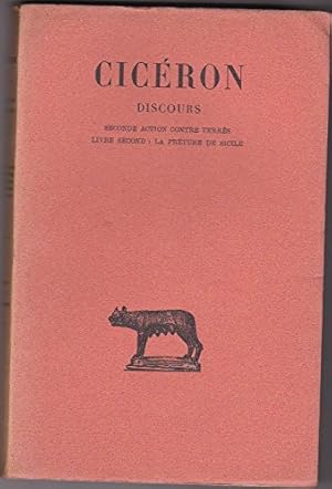 Seller image for Cicron. Discours : . Tome III. Seconde action contre Verrs. Livre second la prture de Sicile. Texte tabli et traduit par H. de La Ville for sale by Ammareal