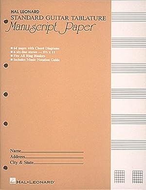 Seller image for Guitar Tablature Manuscript Paper - Standard [Paperback ] for sale by booksXpress