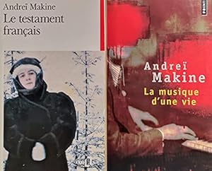 Image du vendeur pour Andre Makine, LOT 2 Livres: Le testament franais / La musique d'une vie. mis en vente par Ammareal