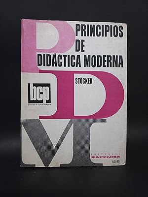 Seller image for Principios de Didctica Moderna for sale by Libros de Ultramar Alicante