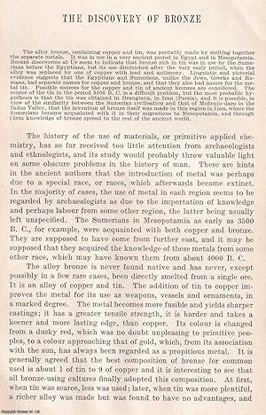 Bild des Verkufers fr The Discovery of Bronze. An original article from Scientia, International Review of Scientific Synthesis, for 1936. zum Verkauf von Cosmo Books