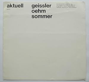 Geissler Oehm, Sommer. Aktuell galerie, bern 11 marz bis 8 april 1967.