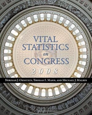 Bild des Verkufers fr Vital Statistics on Congress 2008 (Vital Statistics on Congress (Paperback)) by Ornstein, Norman J., Mann, Thomas E., Malbin, Michael J. [Paperback ] zum Verkauf von booksXpress