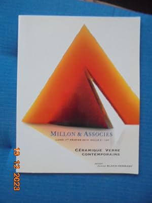 Imagen del vendedor de Ceramique Verre Contemporains - Millon & Associes - 1er fevrier 2010 Paris a la venta por Les Livres des Limbes