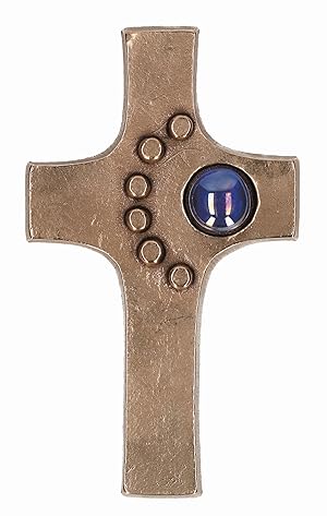 Bild des Verkufers fr Schmuckkreuz aus Bronze mit Glasstein zum Verkauf von moluna