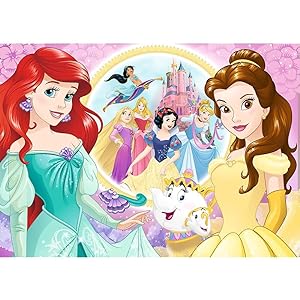 Disney Arielle die Meerjungfrau Glitterpuzzle, Bella und Arielle (Kinderpuzzle)