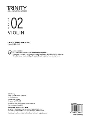Image du vendeur pour Trinity College London Violin Exam Pieces 2020-2023: Grade 2 (Part Only) by Trinity College London [Sheet music ] mis en vente par booksXpress