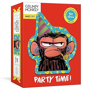 Bild des Verkufers fr Grumpy Monkey Party Time! Puzzle: A 50-Piece Shaped Jigsaw Puzzle: A Puzzle for Kids zum Verkauf von moluna