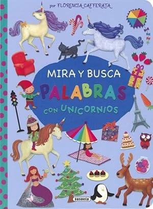 Mira y busca palabras con unicornios. Edad: 2+.