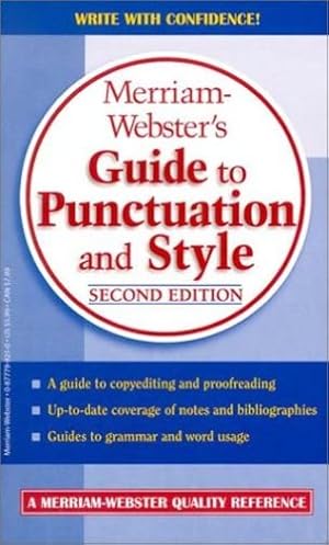 Seller image for Merriam-Webster's Guide to Punctuation and Style [Paperback ] for sale by booksXpress