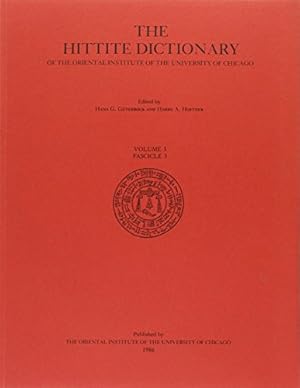 Imagen del vendedor de Hittite Dictionary: M-N Fascicle 3 (Vol 3, Fascicle 3) by Guterbock, H. G., Hoffner, Harry A., van den Hout, T. P. J. [Paperback ] a la venta por booksXpress