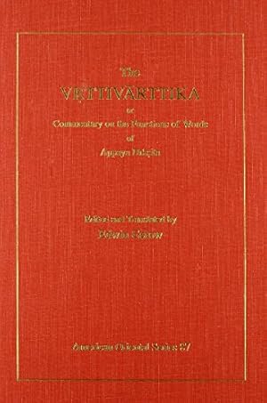 Seller image for Vrttivarttika or Commentary on the Functions of Words of Appaya Diksita (American Oriental) by Edwin Gerow, Appayya Diksita, H. V. Nagaraja Rao [Hardcover ] for sale by booksXpress