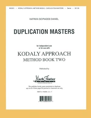 Bild des Verkufers fr Kodaly Approach: Method Book Two - Transparencies by Daniel, Katinka [Paperback ] zum Verkauf von booksXpress