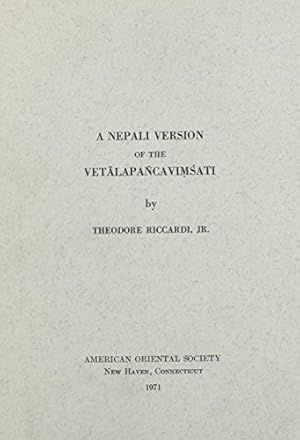 Seller image for A Nepali Version Vetalapancavimsati (American Oriental Series) by Riccardi, Theodore [Paperback ] for sale by booksXpress